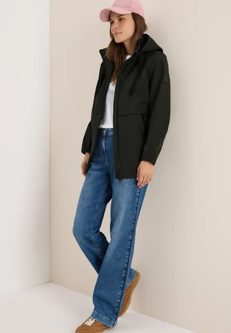 Kurze Trench Jacke olive wood