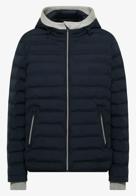 Jacke in Welded-Optik blue navy