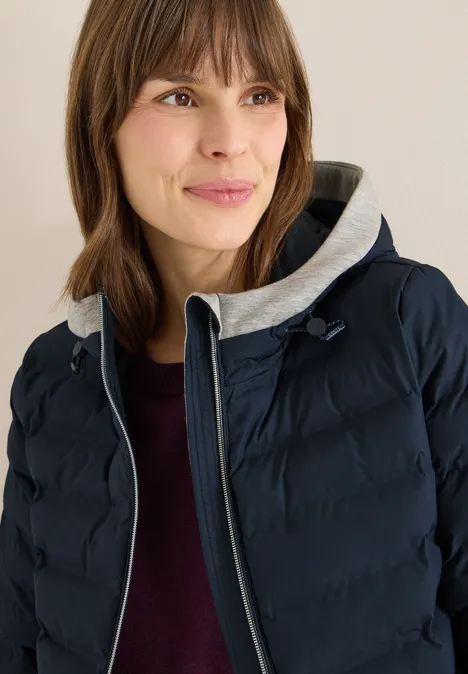 Jacke in Welded-Optik blue navy