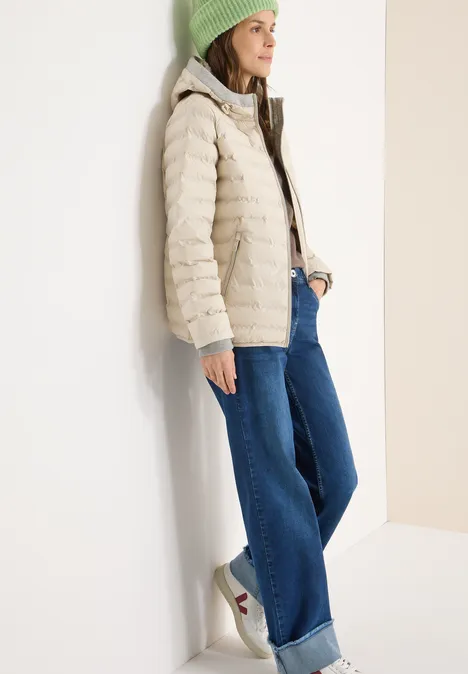 Jacke in Welded-Optik dust beige