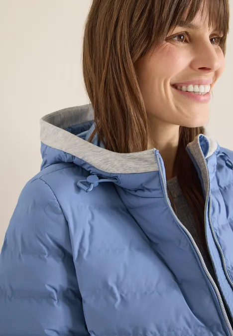 Jacke in Welded-Optik coal blue