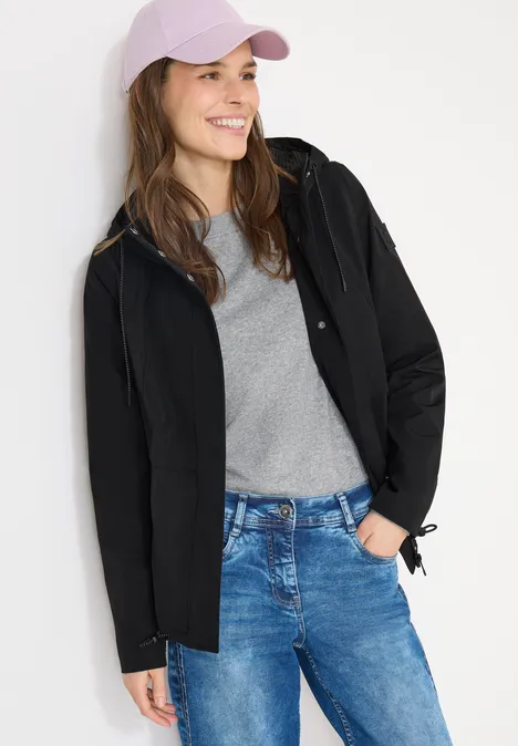 Windbreaker mit Hoodie Black Windbreaker mit Hoodie Black