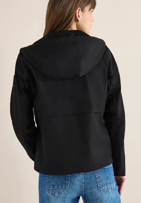 Windbreaker mit Hoodie Black Windbreaker mit Hoodie Black