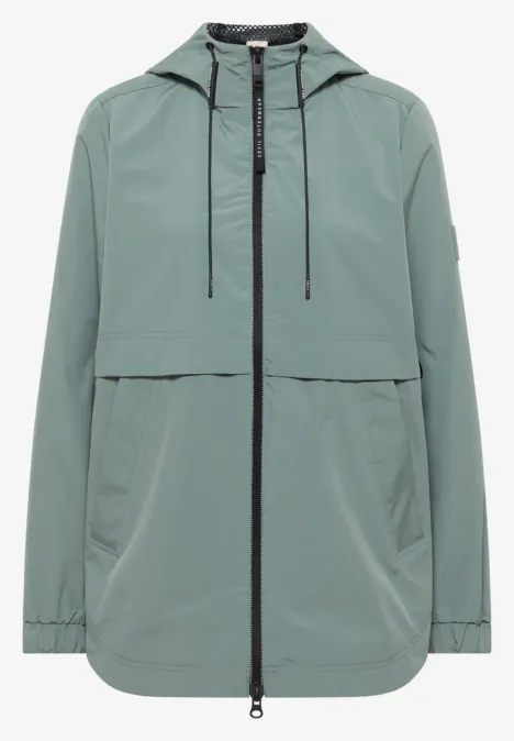 Jacke in A-Linie kelp green
