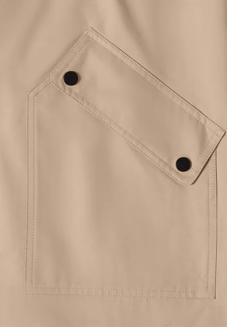 Veste midi crispy camel