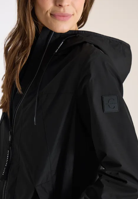 Veste avec capuche et cordon de serrage Black