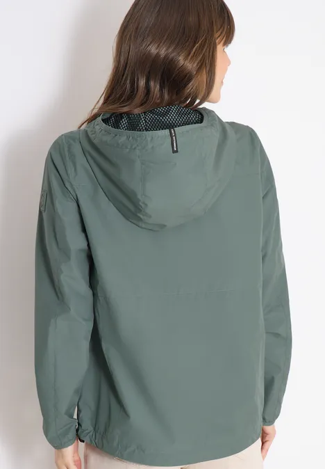 Jacke mit Kapuze und Tunnelzug kelp green