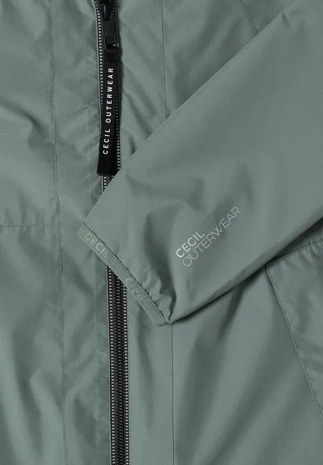 Jacke mit Kapuze und Tunnelzug kelp green