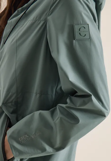 Jacke mit Kapuze und Tunnelzug kelp green