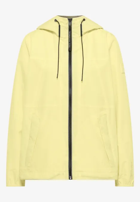 Jacke mit Kapuze und Tunnelzug iced yellow