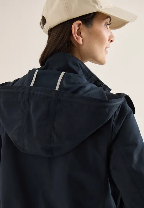 Jacke mit Kapuze und Tunnelzug blue navy