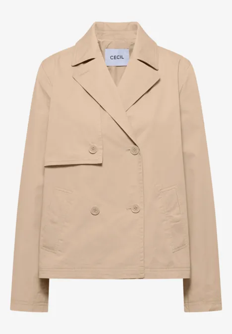 Trenchcoat in verkürzter Passform crispy camel