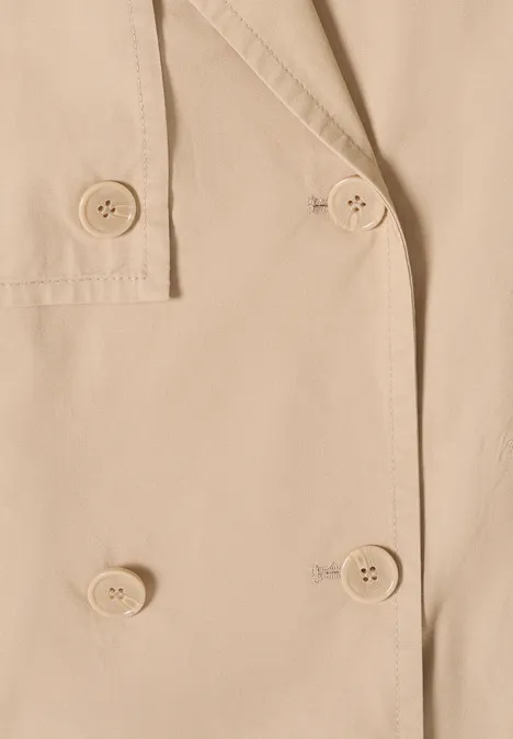 Trenchcoat in verkürzter Passform crispy camel