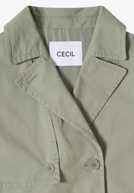 Trenchcoat in verkürzter Passform chlorella green