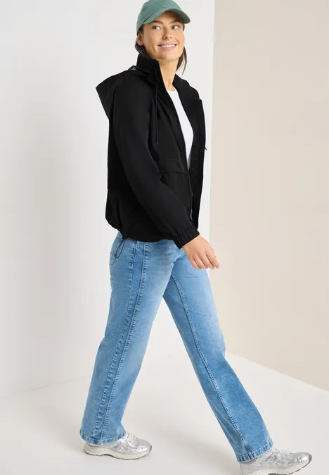 Jacke mit verstaubarer Kapuze Black