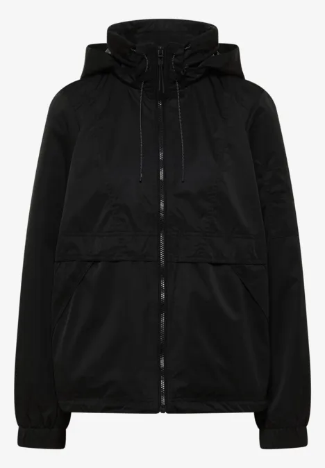 Jacke mit verstaubarer Kapuze Black
