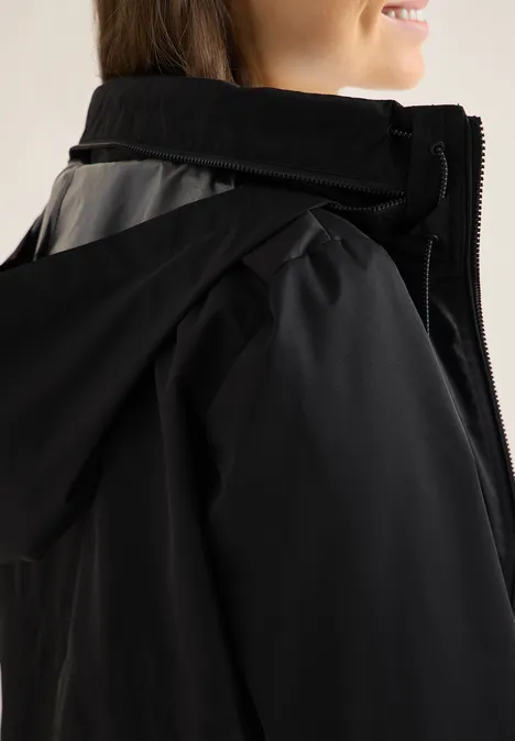 Jacke mit verstaubarer Kapuze Black