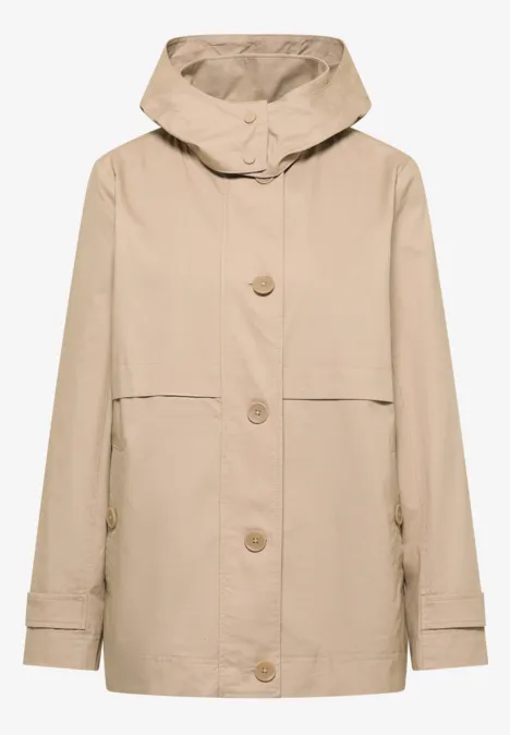 Trench-coat midi crispy camel