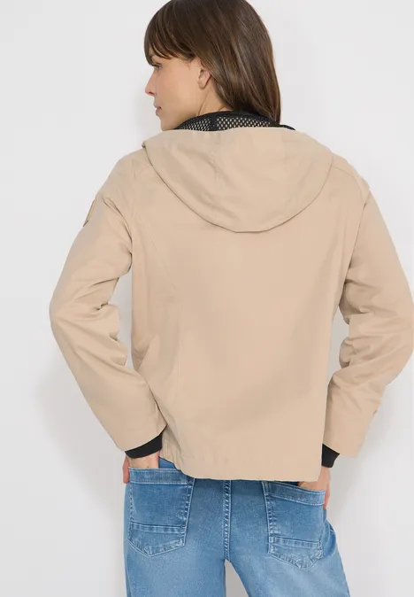 Veste courte crispy camel