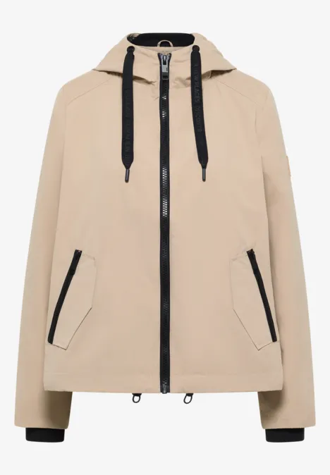 Veste courte crispy camel