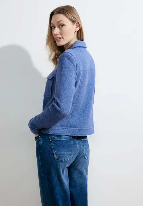 Jacke mit Wollanteil water blue