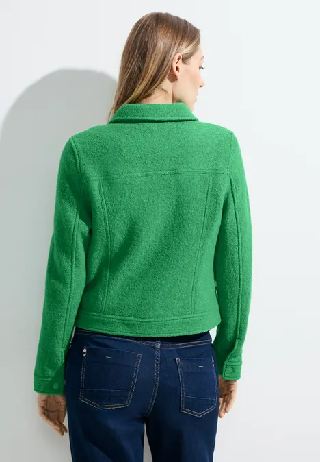 Jacke mit Wollanteil celery green