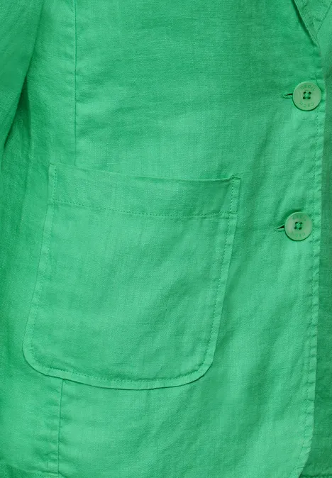 Leinen-Blazer juicy apple green