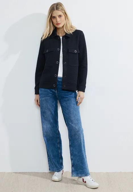 Overshirt met structuur universal blue Overshirt met structuur universal blue