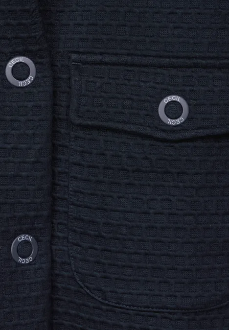 Overshirt met structuur universal blue Overshirt met structuur universal blue