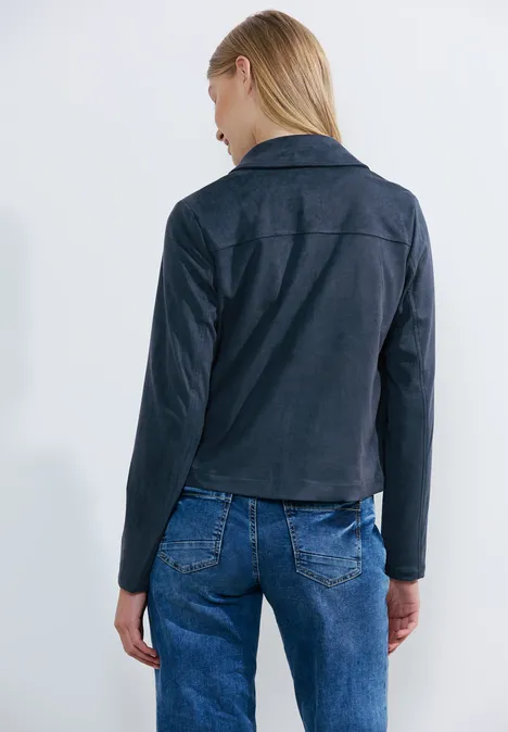 Kurze Velours Jacke casual denim blue