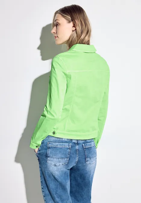Veste en jean coloré matcha lime
