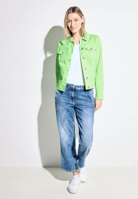 Veste en jean coloré matcha lime