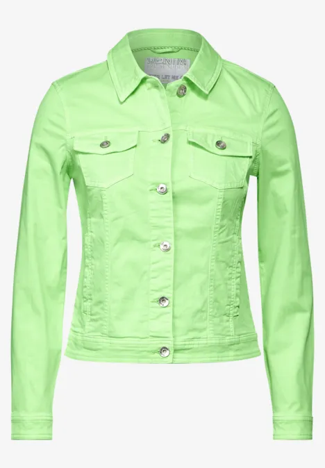 Veste en jean coloré matcha lime