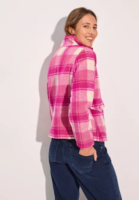 Karierte Jacke lightning pink