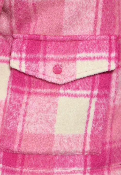 Karierte Jacke lightning pink