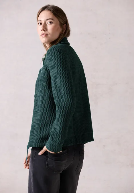 Strukturjacke fir green
