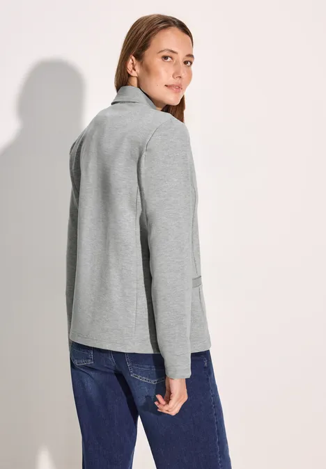 Basis blazer chalk grey melange
