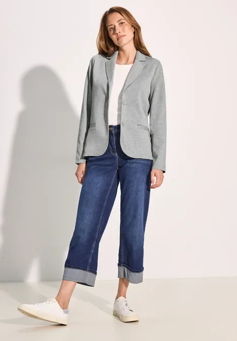 Basis blazer chalk grey melange