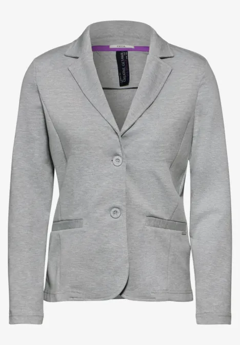 Basis blazer chalk grey melange