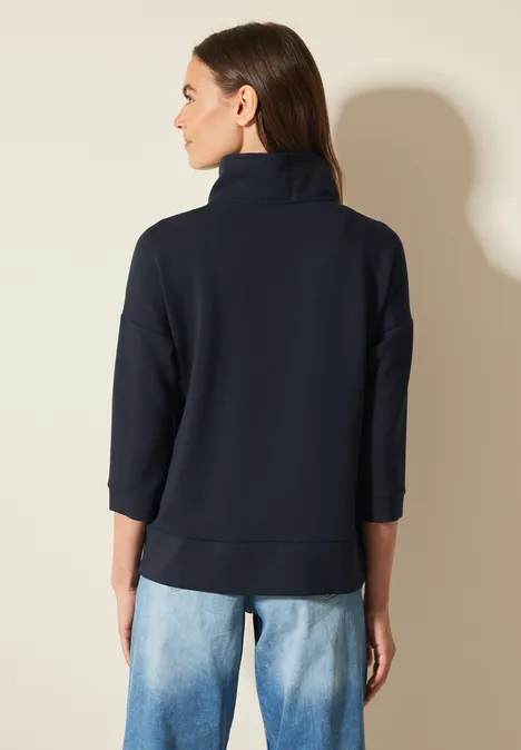 Jas met sjaalkraag universal blue