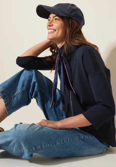 Jas met sjaalkraag universal blue