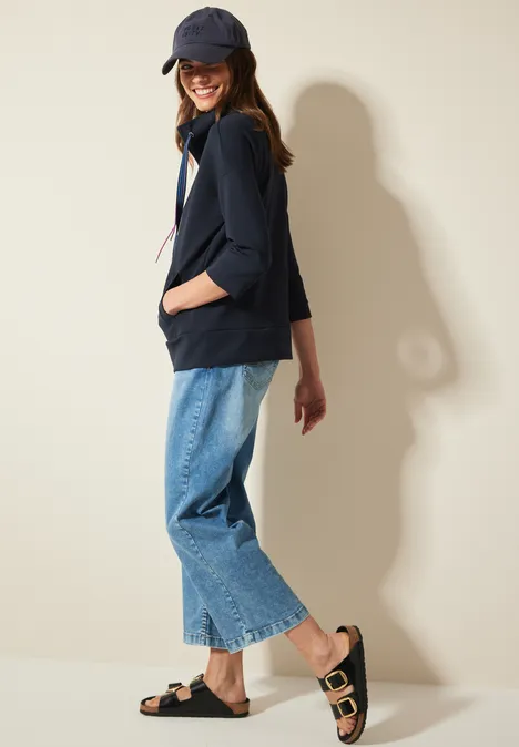 Jas met sjaalkraag universal blue