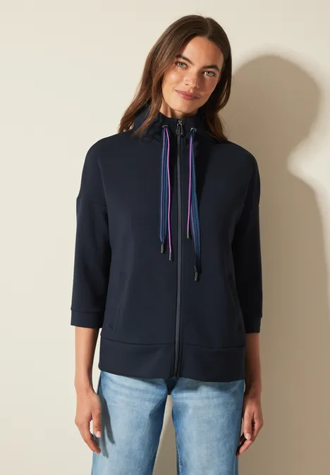 Jas met sjaalkraag universal blue