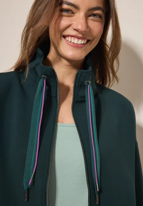 Jacke mit Stehkragen fir green