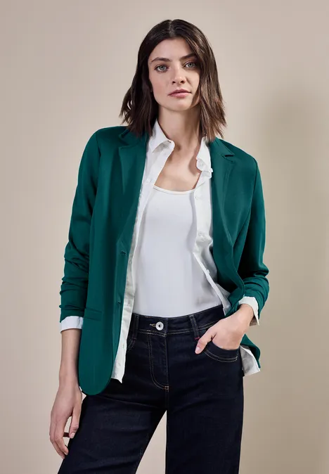 Basic Blazer petrol green