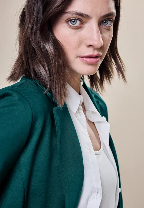 Basic Blazer petrol green