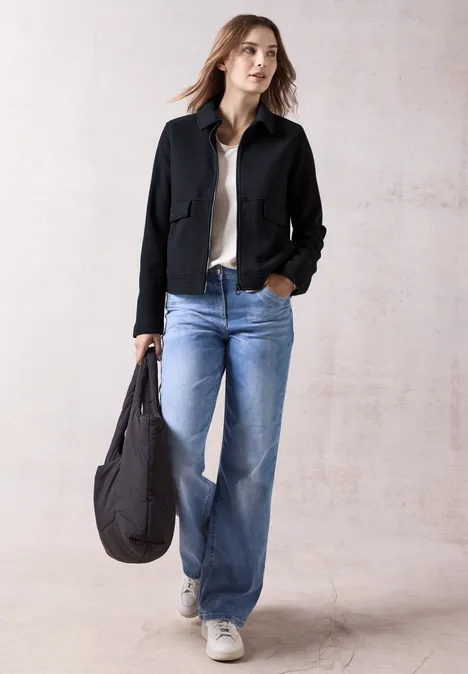 Jacke in Woll-Optik universal blue