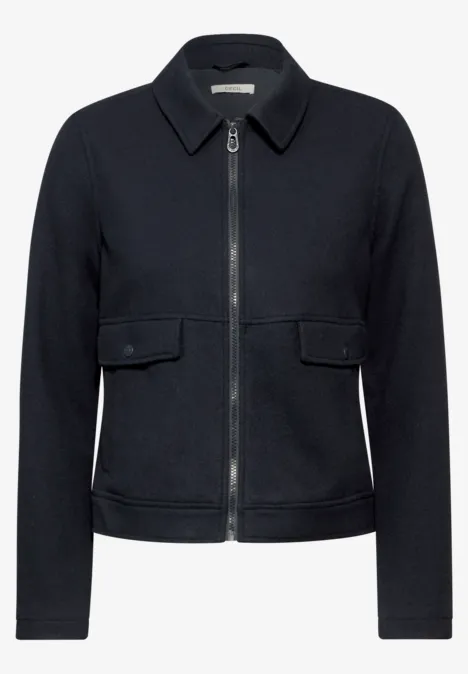Jacke in Woll-Optik universal blue