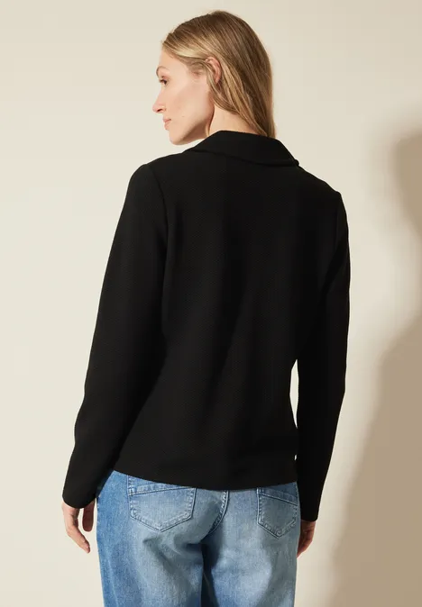 Blazer met structuur Black