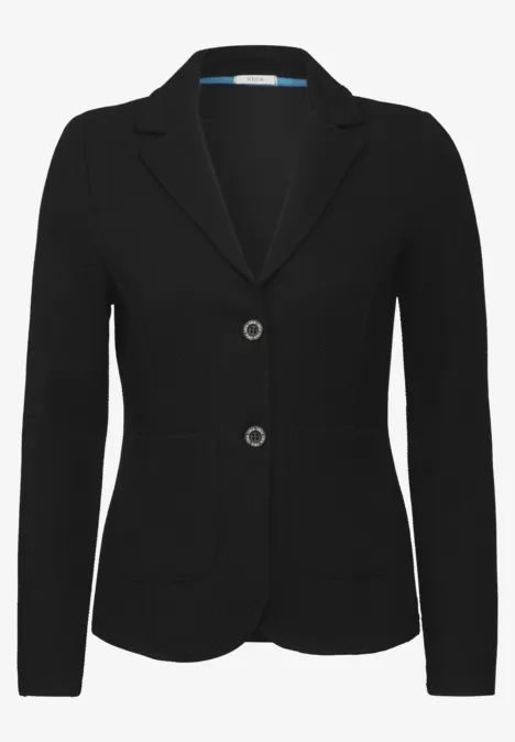 Blazer met structuur Black